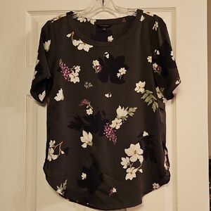Banana Republic Black Floral Blouse